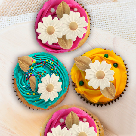 cupcakes di fiori di cialda