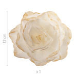 fiore di cialda bianco e oro