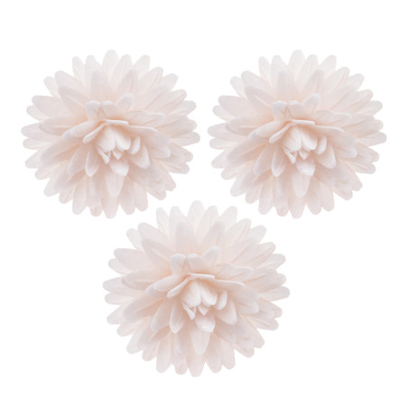12 pompon di cialda bianca