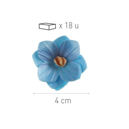 fiore di cialda blu