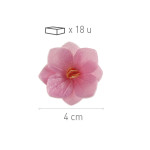 18 fiori di cialda rosa da 4 cm