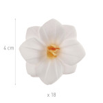 18 fiori di cialda bianchi da 4 cm