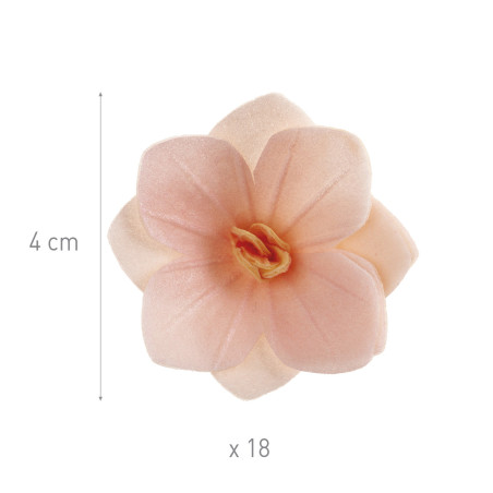 18-fiori di cialda rosa chiaro-4 cm
