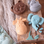 torta animali realizzata con lo stampo in silicone Jungle Animals