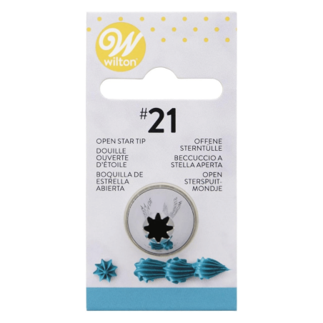 Wilton confezione punta aperta a stella n. 21