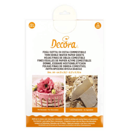 Decora Foglio di carta da ostia sottile
