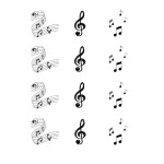 12 mini dischi musicali di zucchero