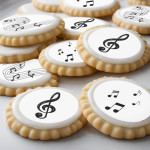 12 mini dischi musicali di zucchero