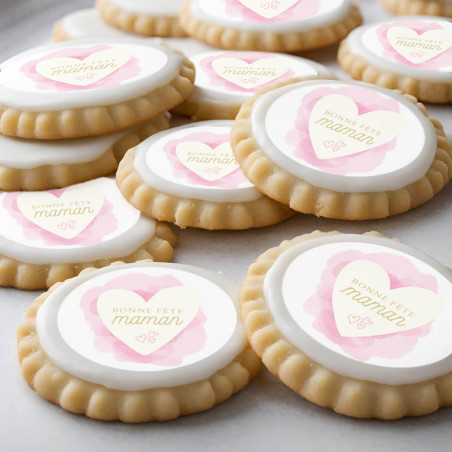 Mini dischi commestibili per la festa della mamma x12