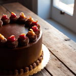 torta con marzapane marrone