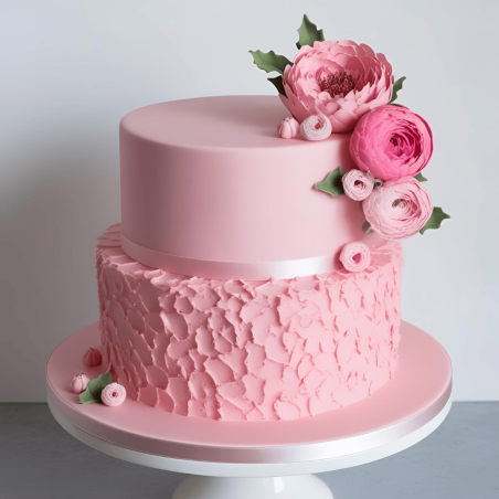 torta con marzapane rosa baby
