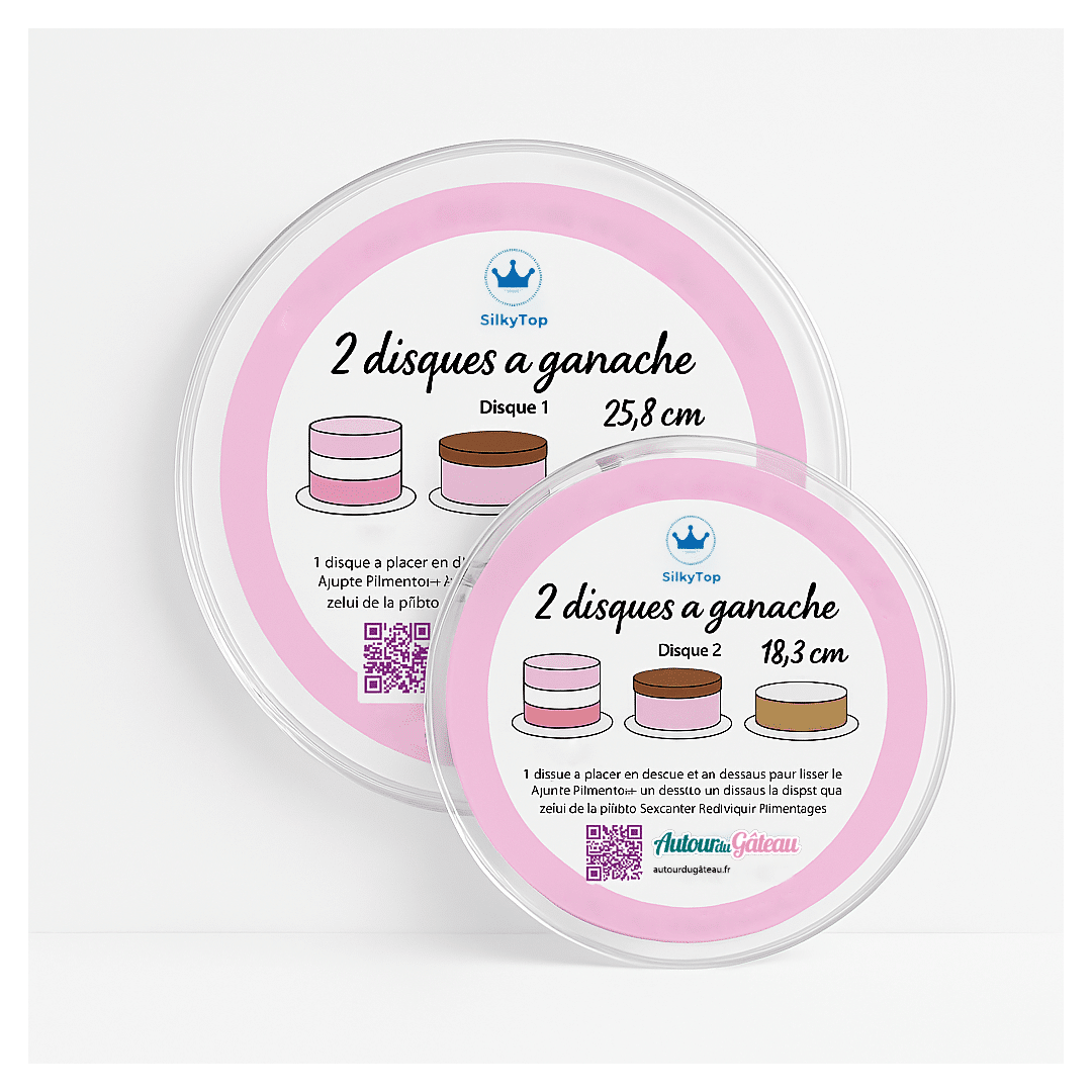 Disco di ganache acrilica in set da 2 - dimensione a scelta