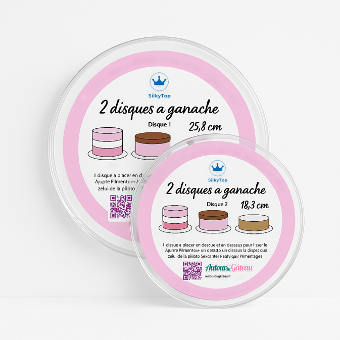 Disco di ganache acrilica in set da 2 - dimensione a scelta