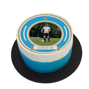 Pallone da calcio tondo commestibile Marsiglia 24 cm da personalizzare