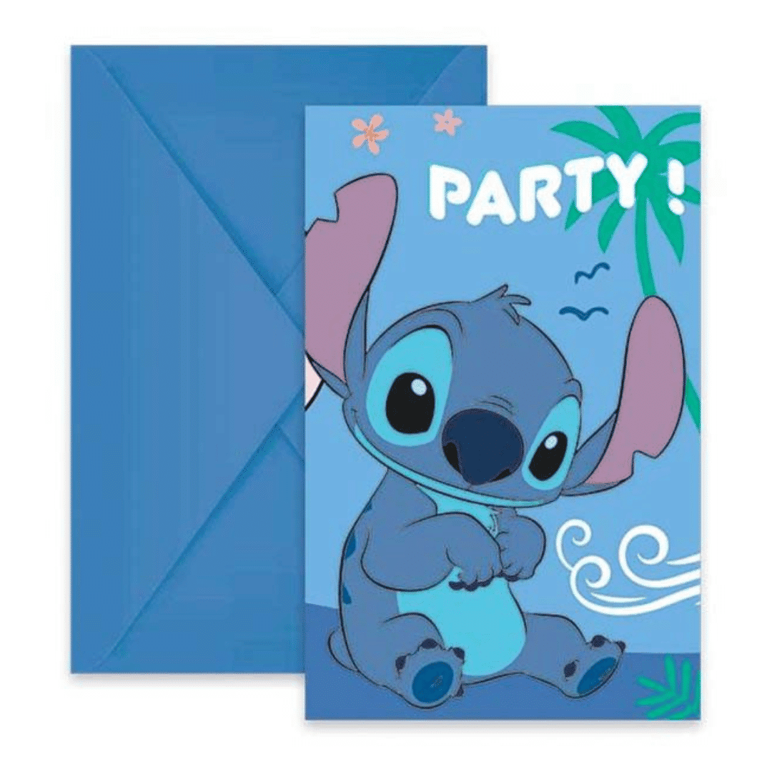 6 scatole di invito Stitch
