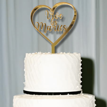 Cake Topper Lunga vita agli sposi sulla torta nuziale