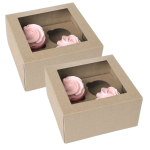 2 scatole da 4 cupcake in Kraft