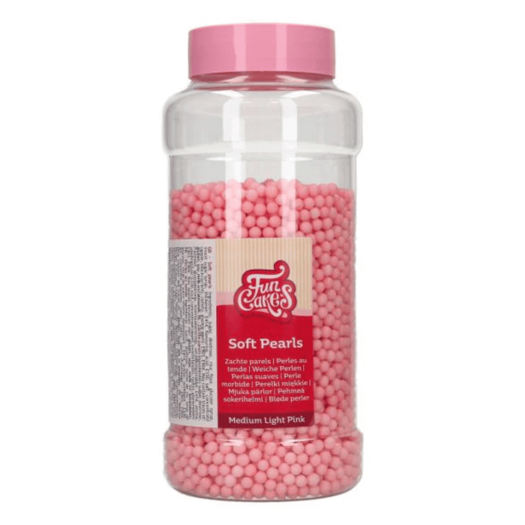 barattolo di perle di zucchero rosa 5 mm - 800 gr