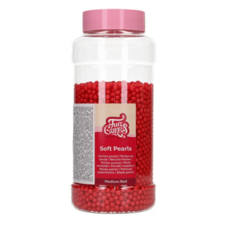 barattolo di perle di zucchero rosse 5 mm - 500 gr