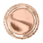 6 piatti piani per compleanno in oro rosa da 23 cm