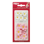Fiori di zucchero rosa e bianchi