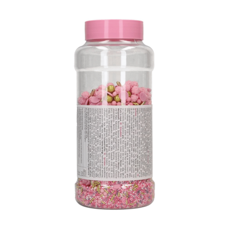 Confezione da 600 gr di granelli rosa glamour