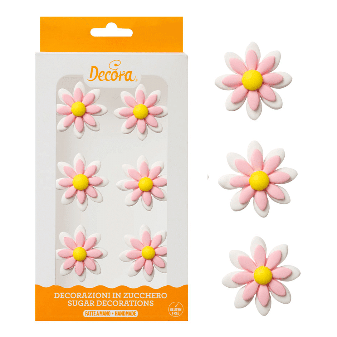Marguerite dolce, bianca e rosa e confezione