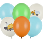 6 palloncini a tema costruzione