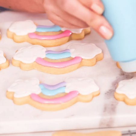 glassa per biscotti arcobaleno