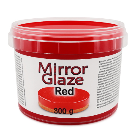 specchio glitterato rosso