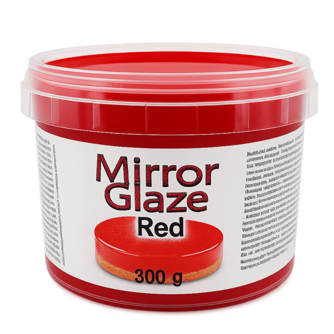 specchio glitterato rosso