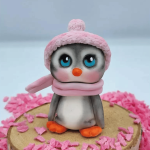 pasta di zucchero modellabile pinguino