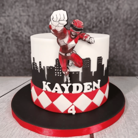 Torta di pasta di zucchero dei Power Rangers