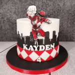 Torta di pasta di zucchero dei Power Rangers