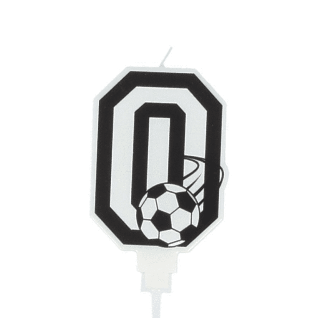 Candele di compleanno con numeri di calcio