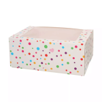 Set di 3 scatole per cupcake a pois
