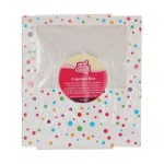 Set di 3 scatole per cupcake a pois
