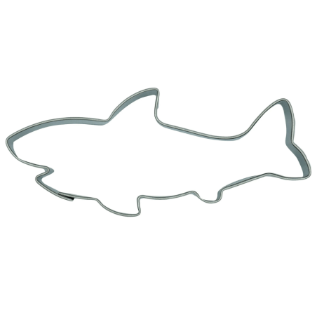 Tagliabiscotti in metallo con squalo