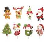 Decorazioni per torte di Natale in carta x16