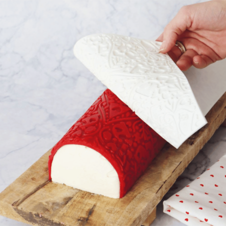 usa il tappetino in silicone per i motivi natalizi