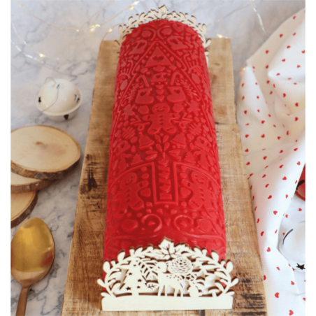 Tappetino in silicone per modelli di tronchi di Natale Scrapcooking