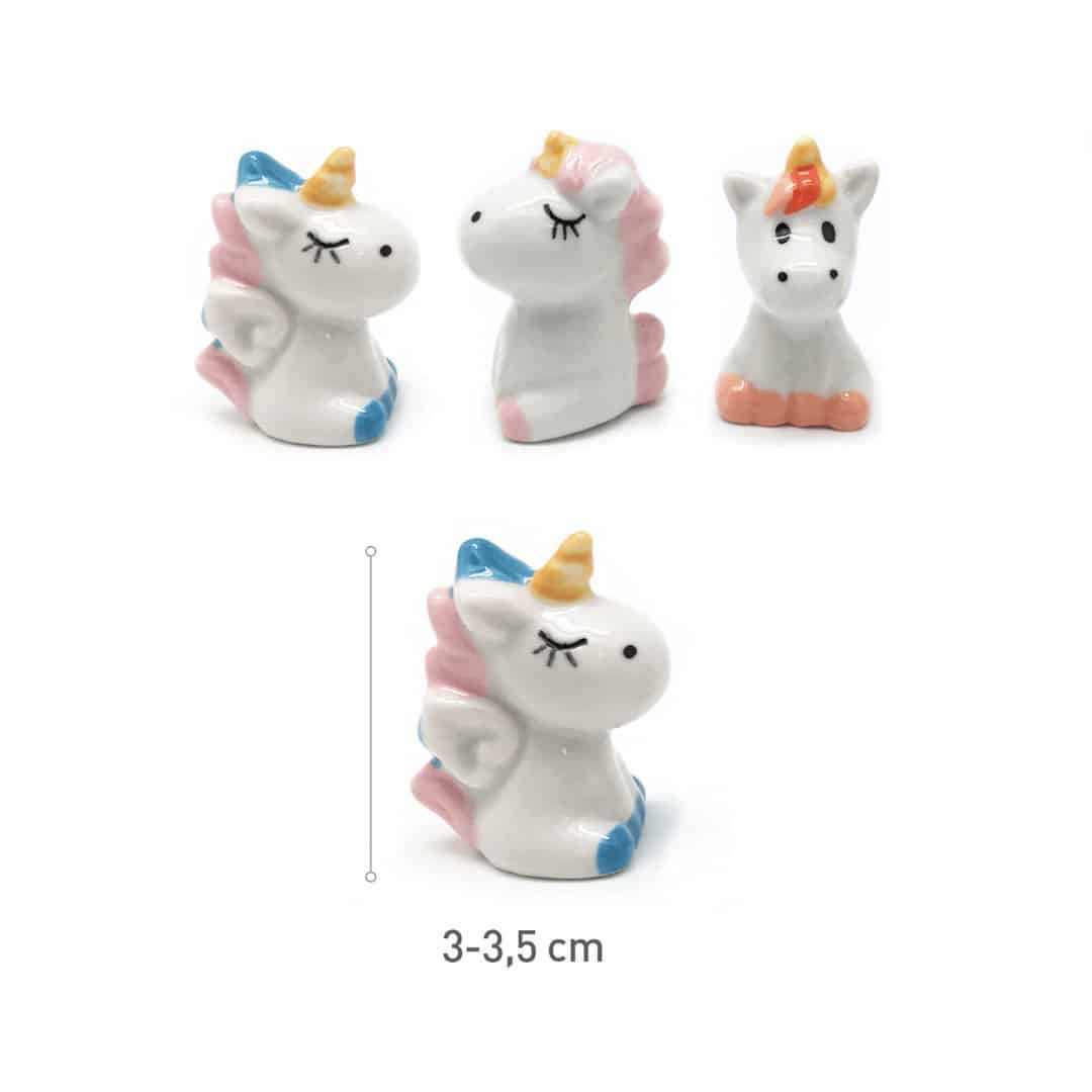 statuine di unicorno - fagioli per torta del re