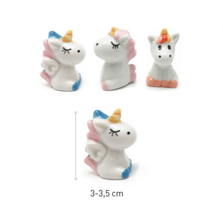 statuine di unicorno - fagioli per torta del re