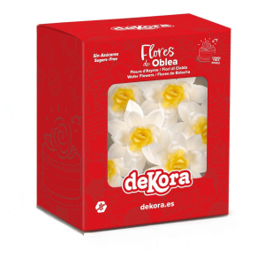10 fiori di cialda bianchi Dekora