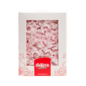Mini fiori di cialda rosa Dekora