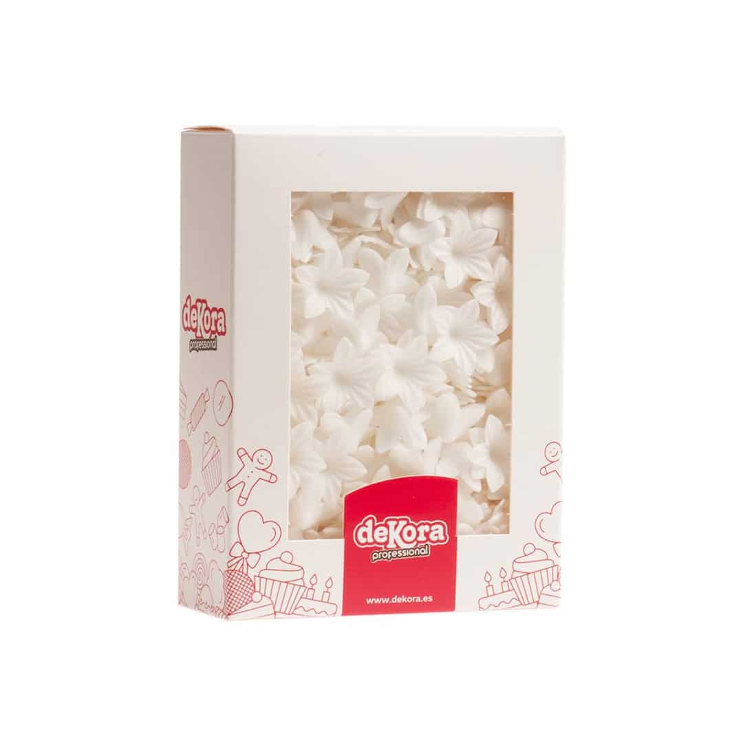 decorazione per torta wafer - mini fiori bianchi