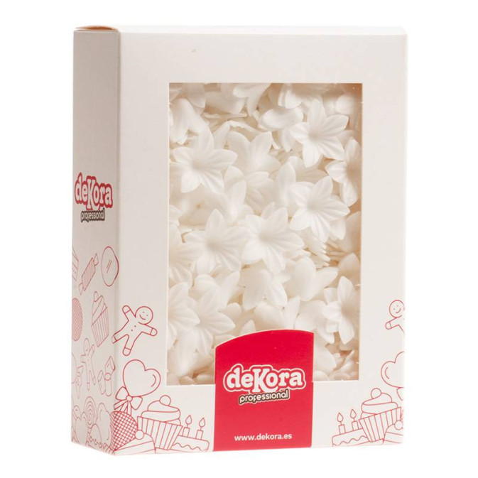 decorazione per torta wafer - mini fiori bianchi