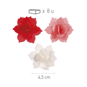 8 mini ninfee in cialda - Rosa/Rosso/Bianco