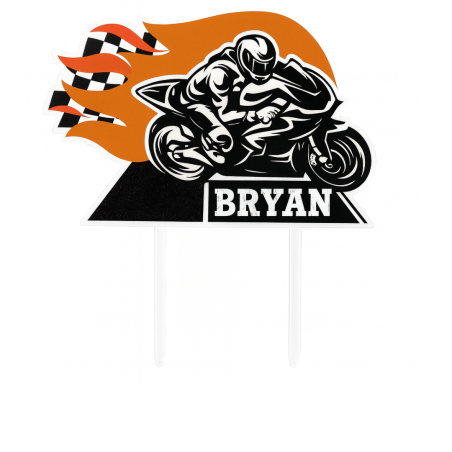 Decorazione per torta personalizzabile a forma di motocicletta