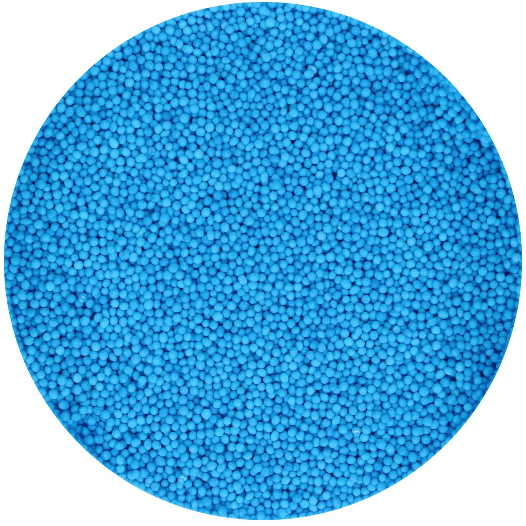 Mini perle di zucchero blu | Decorazione della torta